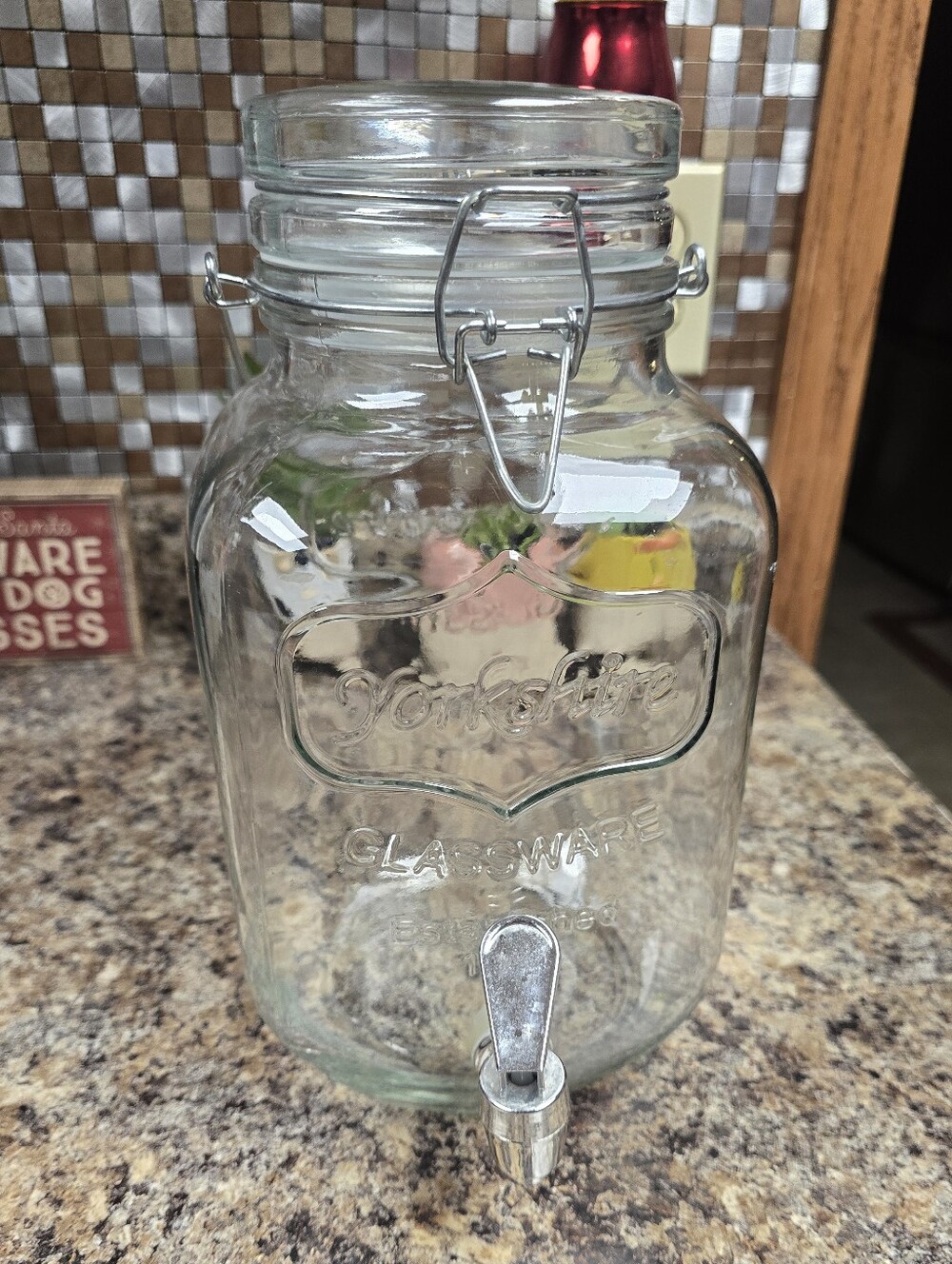 Clear Glass Beverage Dispenser with Spigot - Glassware